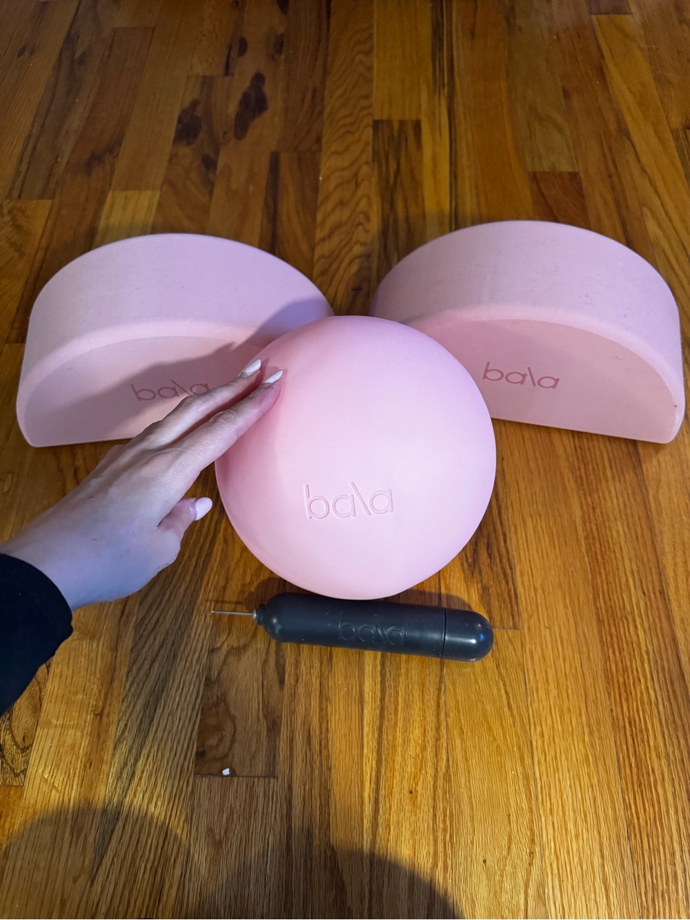 Bala Blush Pink Pilates Bundle | Balance Blocks Ball + Pump